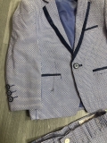 Vest xanh vải kẻ Mini World