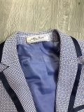 Vest xanh vải kẻ Mini World