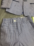 Vest xanh vải kẻ Mini World