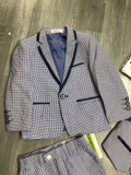 Vest xanh vải kẻ Mini World