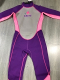 Bộ bơi Wetsuit bé gái, tím hồng, dài liền, 2mm Sbart-1213