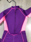 Bộ bơi Wetsuit bé gái, tím hồng, dài liền, 2mm Sbart-1213