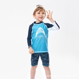 Bộ bơi dài xanh cá mập SURF, quần cộc rời