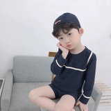 Bộ bơi dài tay màu đen, hình cún cam