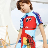 Bộ bơi bé trai cộc liền xanh biển, khủng long cộc- 2231