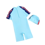 Bộ bơi bé trai cộc liền xanh biển, khủng long cộc- 2231