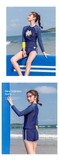 Bộ bơi nữ dài, So Cool quần cộc rời, màu xanh than 361 (SLY212034-3)