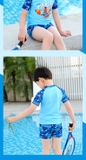 Bộ bơi bé trai cộc rời, xanh Pirate hình tôm cam 361 (SLY195039)