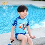 Bộ bơi bé trai cộc rời, xanh Pirate hình tôm cam 361 (SLY195039)