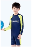 Bộ bơi bé trai than tay vàng, quần cộc rời, Momasong (Korea)