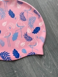 Mũ bơi Silicone người lớn, màu hồng, hình lá YouYou