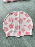 Mũ bơi Silicone người lớn, màu trắng, hình lá hồng YouYou
