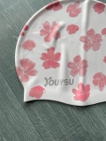 Mũ bơi Silicone người lớn, màu trắng, hình lá hồng YouYou