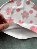 Mũ bơi Silicone người lớn, màu trắng, hình lá hồng YouYou