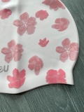 Mũ bơi Silicone người lớn, màu trắng, hình lá hồng YouYou