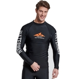 Áo bơi nam đen dài tay Sbart 760 Waterman