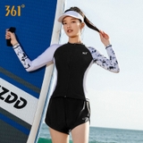 Bộ bơi nữ dài tay đen trắng, quần rời 361 - SLY222106