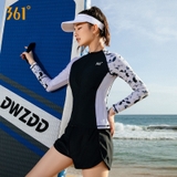Bộ bơi nữ dài tay đen trắng, quần rời 361 - SLY222106