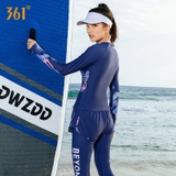 Bộ bơi nữ dài xanh than, dáng rời, SLY222105