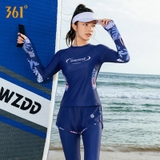 Bộ bơi nữ dài xanh than, dáng rời, SLY222105