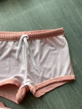 Bộ bơi hồng dài tay than, liền chân váy  32626CAY