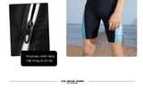 Bộ bơi bé trai cộc tay vải chống nắng kháng Clo, màu xanh swim, 361