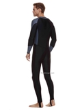 Bộ bơi nam dài liền, màu đen, tay xám, vải chống nắng, Sbart 1330
