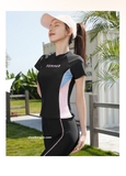 Bộ bơi nữ summer, cộc dáng rời, vải chống nắng, hãng 361