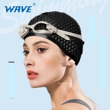 Mũ bơi Wave gai bảo vệ tóc, chống nước, chất silicone cao cấp