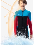 Bộ bơi giữ nhiệt trẻ em, dài tay, đen xanh, vải dày 2.5mm, Dive Sail