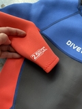 Bộ bơi giữ nhiệt bé trai, liền dài, xanh đen cam, vải dày 2.5mm, DS M163005Y