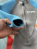 Bộ bơi giữ nhiệt dài liền quần cộc, màu xám, vải dày 2.5mm