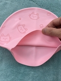 Mũ bơi hồng kitty cho bé, chất silicone cao cấp co giãn