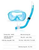 Bộ kính lặn & ống thở trẻ em, chính hãng Wave