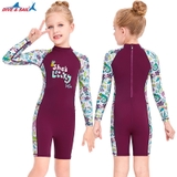 Bộ bơi chống nắng, dài tay dáng liền, màu tím, Lucky, M150212K