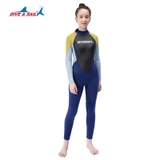 Bộ bơi giữ nhiệt, đen vàng, dáng dài, vải dày 2.5mm DiveSail