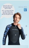 Bộ bơi giữ nhiệt nam dài tay, đen tay xanh, vải dày 2mm, DiveSail