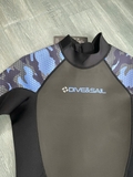 Bộ bơi giữ nhiệt nam dài tay, đen tay xanh, vải dày 2mm, DiveSail
