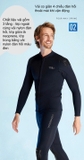 Bộ bơi giữ nhiệt nam, dài tay dáng rời, màu đen, vải dày 1.5mm Dive Sail