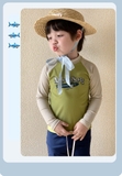 Bộ bơi chống nắng chống clo, dài tay màu xanh xám, Momasong (Korea)