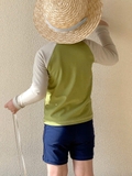 Bộ bơi chống nắng chống clo, dài tay màu xanh xám, Momasong (Korea)
