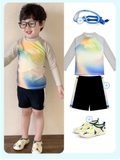 Bộ bơi dài tay màu kaki, vải chống nắng chống clo, Momasong(Korea)