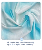Bộ bơi dài tay dáng liền, màu xanh trắng, chống nắng UPF 50++ chống Clo, Momasong(Korea)