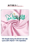 Bộ bơi bé gái hồng tay xanh, vải chống nắng chống Clo, dài tay, Momasong(Korea)
