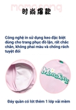 Bộ bơi bé gái hồng tay xanh, vải chống nắng chống Clo, dài tay, Momasong(Korea)