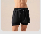 Quần bơi, biển nam, dáng 2 lớp, chính hãng 361, màu đen