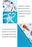 Bộ bơi giữ nhiệt vải dày, dài tay dáng liền, màu xanh hình sao, Dive & Sail
