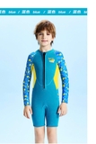 Bộ bơi giữ nhiệt cho bé, xanh dài tay dáng liền, vải dày 2.5mm, Dive & Sail