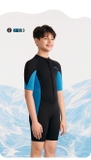 Bộ bơi giữ nhiệt cộc tay, màu đen xanh, vải dày 2.5mm, Dive & Sail