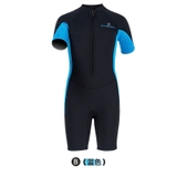 Bộ bơi giữ nhiệt cộc tay, màu đen xanh, vải dày 2.5mm, Dive & Sail